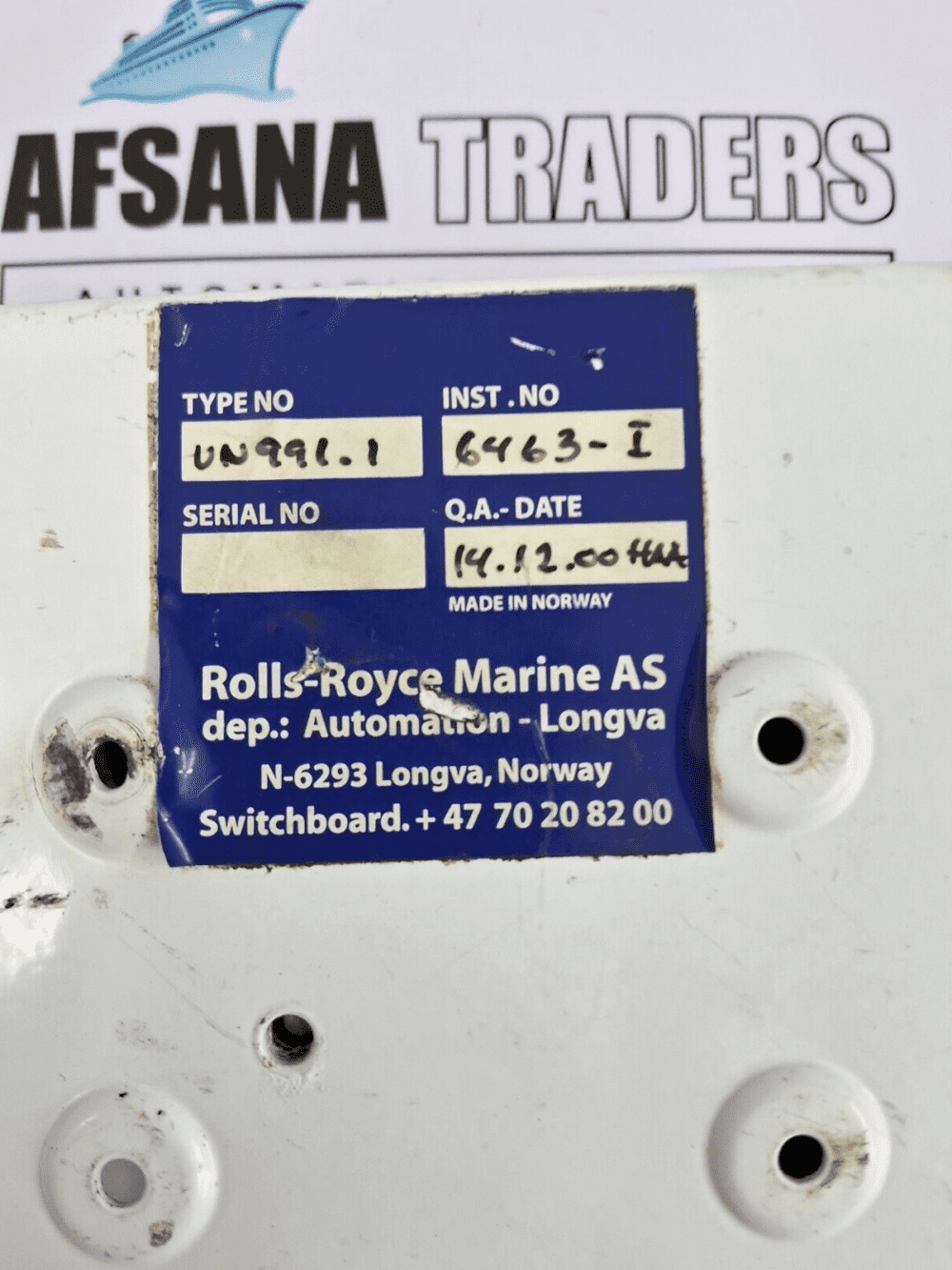 Rolls-royce marine AS UN991.1 Distribution board