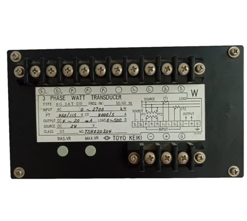 Toyo Keiki EG-3AT-SD 3-Phase Watt Transducer | 2700kW High-Precision Measurement