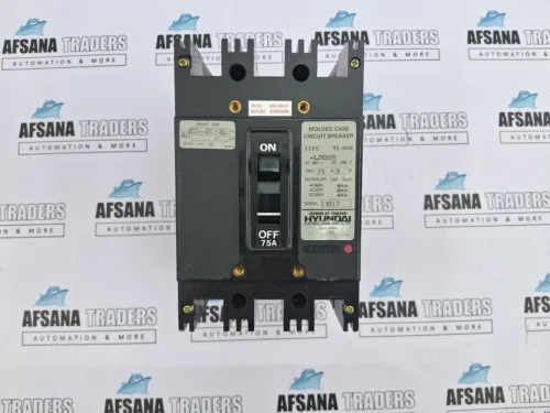 HYUNDAI ELECTRIC TL-100E 75A 3POLE MOLDED CASE CIRCUIT BREAKER - Image 2