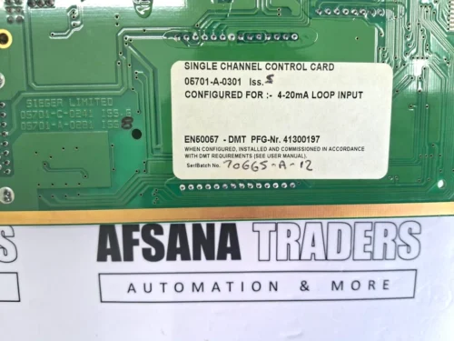 Zellweger Sieger 05701-A-0301 Single Channel Control Card - Image 8