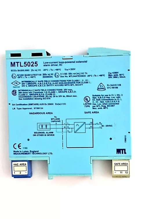 MTL MTL5025 LOW CURRENT LOOP POWERED SOLENOLD/ALARM DRIVER - Image 3