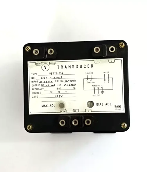 DKW TP-I82 TRANSDUCER VETT2-73A INPUT AC259V OUTPUT DC 16MA - Image 3