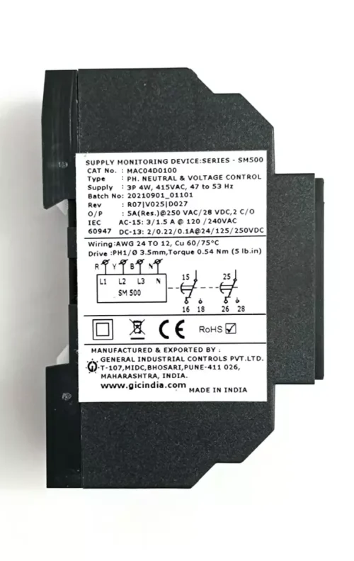 GIC PHASE LOSS VOLTAGE MONITORING SERIES SM500, For Control Panel - Image 7