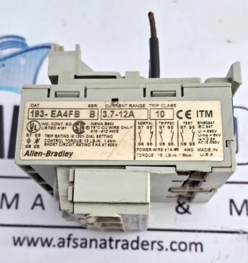 ALLEN BRADLEY 193-EA4FB SERIES B OVERLOAD RELAY - Image 4