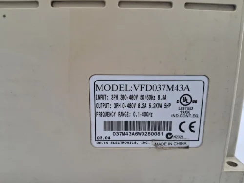Delta frequency converter VFD037M43A 380V 3.7KW - Image 9
