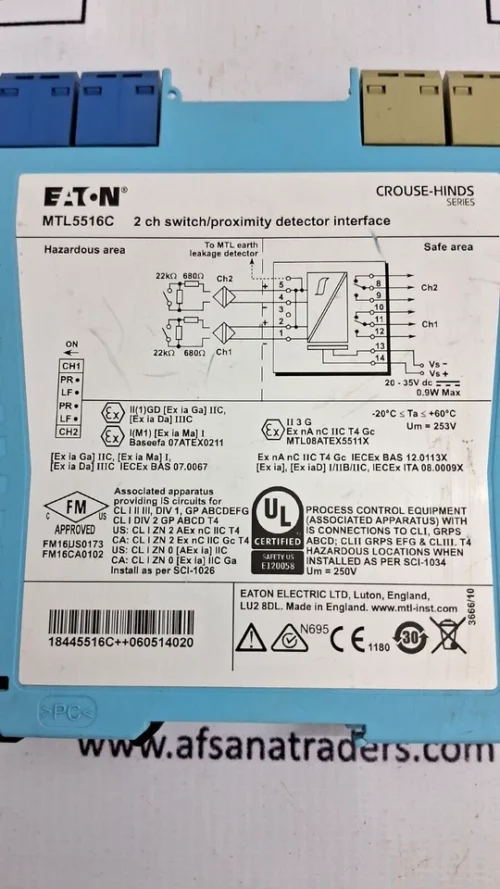 EATON MTL 5516C 2CHANNEL SWITCH/PROXIMITY DETECTOR INTERFACE - Image 10
