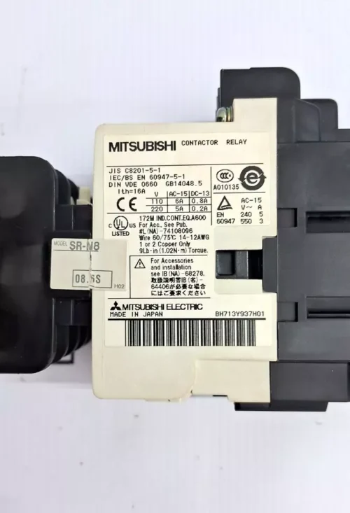 MITSUBISHI SR-N8 MAGNETIC CONTACTOR AC200V - Image 9