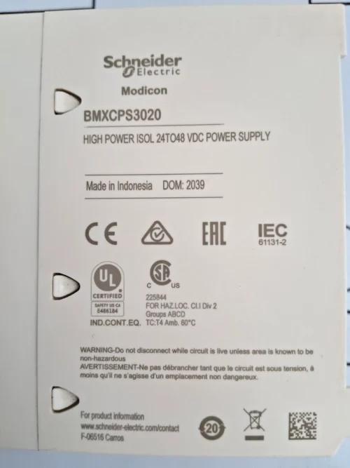 SCHNEIDER ELECTRIC BMXCPS3020 POWER SUPPLY - Image 8
