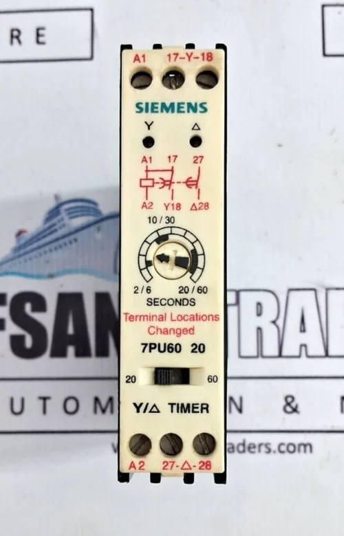 SIEMENS 7PU60 20-3NJ2 STAR DELTA TIMER