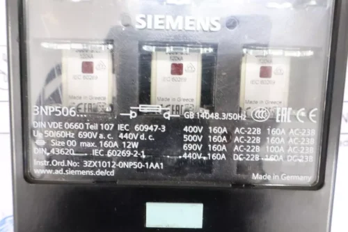 Siemens 3NP506 Fuse Holder 50/60Hz 690V 440V - Image 10