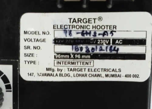 Target 96-ehs-a5 electronic hooter 230vac - Image 7