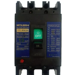 MITSUBISHI NF60-SH NO-FUSE BREAKER 15AMP 3 POLES
