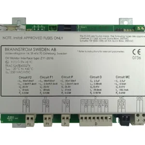 BRANNSTROM SWEDEN AB OIL MONITOR INTERFACE TYPE Z11-2016