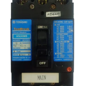 TERASAKI TEMBREAK XS30NS CIRCUIT BREAKER 15A 3 POLES