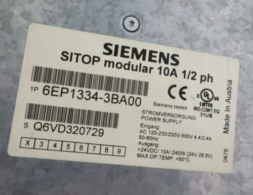 siemens sitop modular 10A 1/2 ph 6ep1334-3ba00 power supply - Image 2