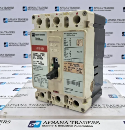 CUTLER-HAMMER | HFD 65K | HFD3125L | 125A | 3 POLES | INDUSTRIAL CIRCUIT BREAKER