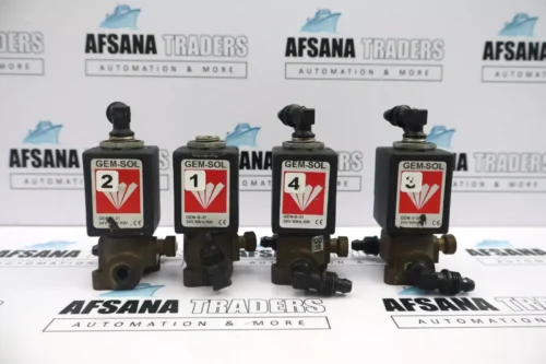 Lot of 4x gem-sol gem-b-31 solenoid with brass valve 24v 50hz 8w coil