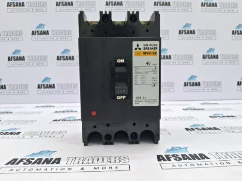 Mitsubishi nf60-sb no-fuse breaker 40 amp 3-pole 500v