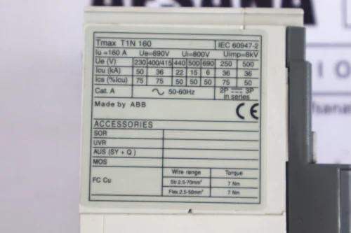 ABB Tmax T1N 160 Circuit Breaker 50-60Hz - Image 8