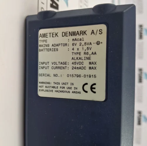 Ametek Denmark a/s mAcal Loop Calibrator 45Vdc 24mADC - Image 7