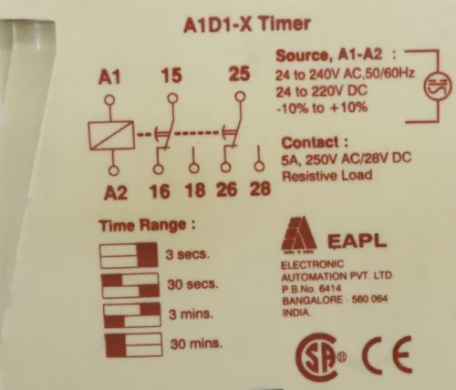 Eapl a1d1-x on delay timer 3 sec- 30 min 24-240vac - Image 10