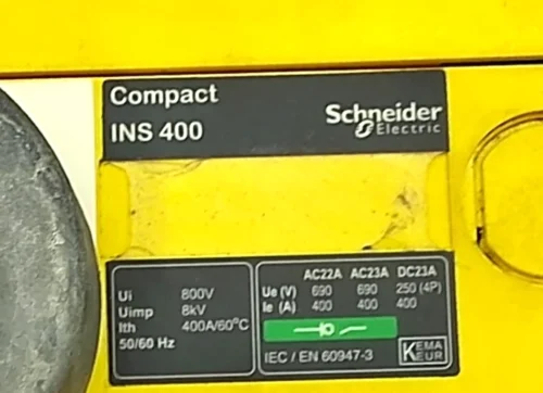 SCHNEIDER ELECTRIC | COMPACT | INS 400 | DISCONNECT SWITCH - Image 9