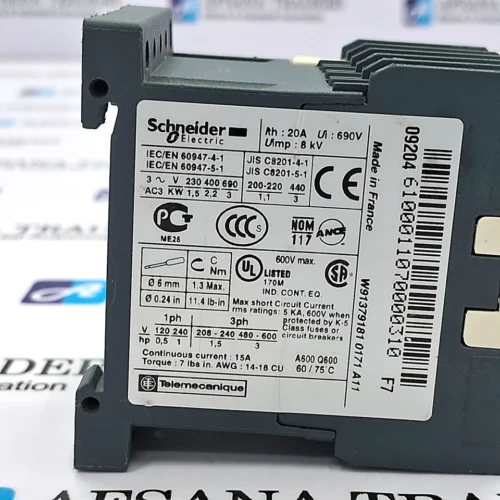 SCHNEIDER ELECTRIC | LC1K06 10F7 | 110V | AUXILIARY CONTACTOR - Image 8