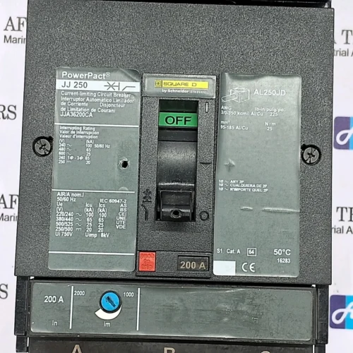 SQUARE D | JJA36250 | POWERPACT JJ 250 | 250A 3P 600V | I-LINE CIRCUIT BREAKER - Image 3