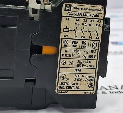 TELEMECANIQUE | CA2-DN140.A60 | 10A | AUXILIARY CONTACTOR - Image 8