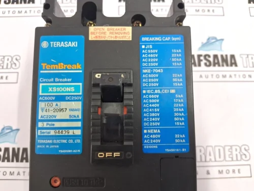 Terasaki xs100ns circuit breaker 3 pole ac220v 50ka 100A - Image 3
