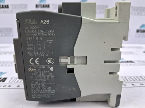 Abb a26-30-10 contactor 600vac coil 220-240v with cal5-11b auxiliary contact - Image 6