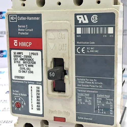 CUTLER-HAMMER | C HMCP | HMCP050K2C | 50A | 3 POLES | MOTOR CIRCUIT PROTECTOR - Image 7