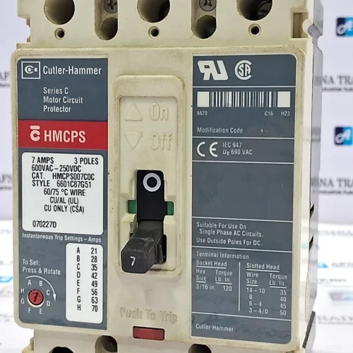 CUTLER-HAMMER | C HMCPS | HMCPS007COC | 7A | 3 POLES | MOTOR CIRCUIT PROTECTOR - Image 7