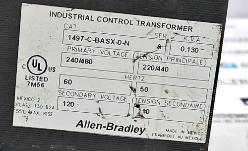 ALLEN-BRADLEY | 1497-C-BASX-0-N | INDUSTRIAL CONTROL TRANSFORMER - Image 8
