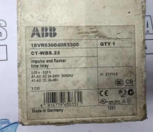 Abb ct-wbs.22 impulse and flasher time relay 1svr630040r3300 230v - Image 9