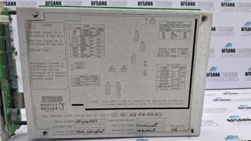 Bently nevada dual vibration xy/gap monitor 3300/16, 86827-01 Rev-A - Image 8