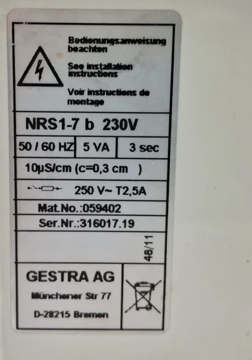FLOWSERVE | GESTRA AG | NRS 1-7 | NRS1-7 B | 230V | LEVEL CONTROL SWITCH - Image 10
