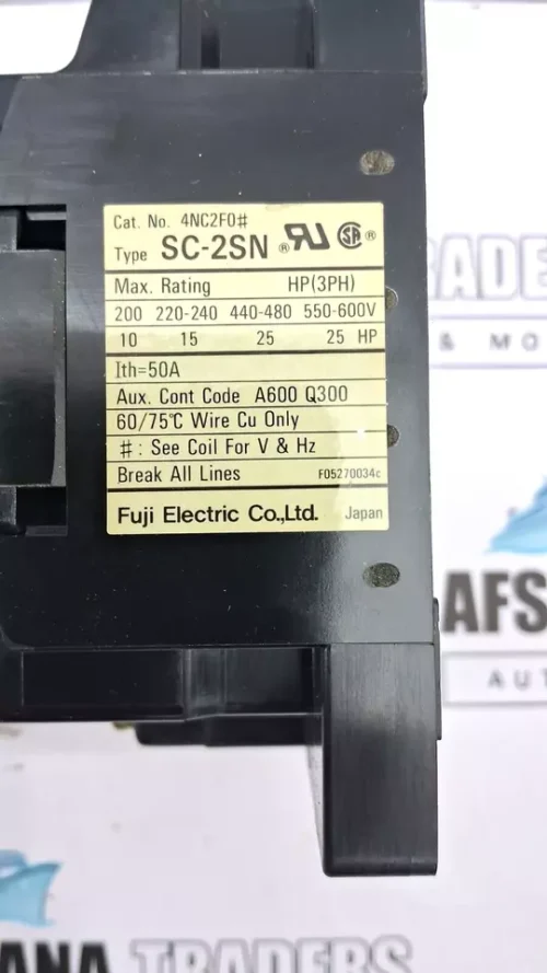 Fuji Electric Sc-2sn (50) Magnetic Contactor - Image 4