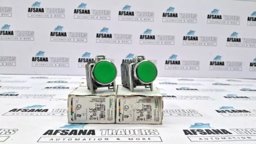 Lot of 2x Schneider Electric XB4BA31 Electrical Push-Button With ZBE-101 Contact Block
