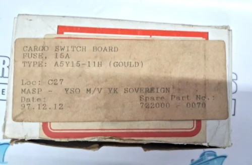 Lot of 7x Gould Shawmut A5Y15-11H, A5Y15 type-11 cargo switch board fuse 15A - Image 7