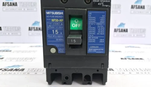 MITSUBISHI NF50-HP NO-FUSE BREAKER 15A AC220V 25KA - Image 3