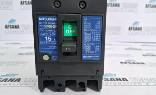 MITSUBISHI NF60-SP NO-FUSE BREAKER 15AMP 3POLE 220VAC 10KA - Image 4