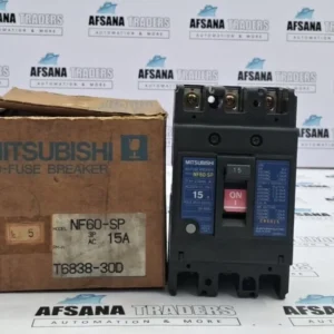 Mitsubishi nf60-sp no-fuse breaker 15amp 3pole 220vac 10ka