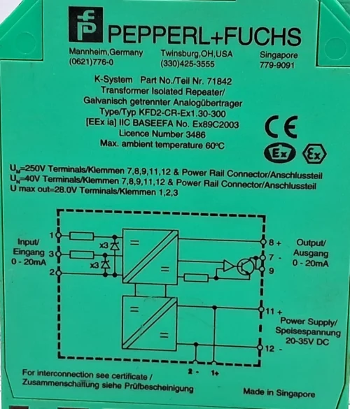 PEPPERL+FUCHS | KFD2-CR-EX1.30-300 | 71842 | TRANSFORMER ISOLATED REPEATER - Image 2