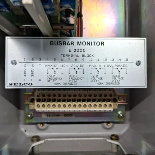 SELCO | E 2000 | E2100 | E2200 | BUSBAR MONITOR TERMINAL BLOCK - Image 5