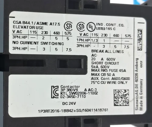 SIEMENS | 3RT2016-1BB42 | 3RT2916-1DG00 | SIRIUS | DC24V | AUXILIARY CONTACTOR - Image 6