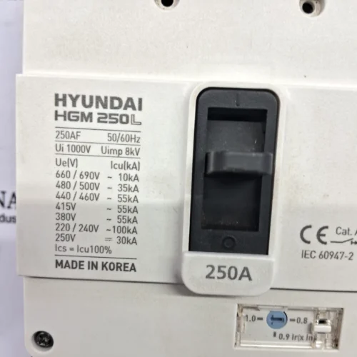 HYUNDAI | HGM 250L | 250A | 3P | MOLDED CASE CIRCUIT BREAKER WITH UVT CONTROLLER - Image 7