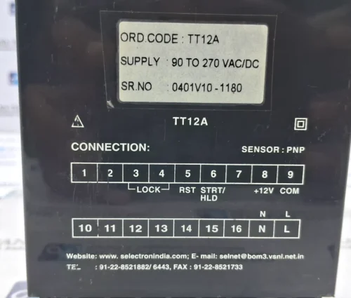 SELEC | TT12A | 90 TO 270V AC/DC | TIME TOTALIZER METER - Image 7