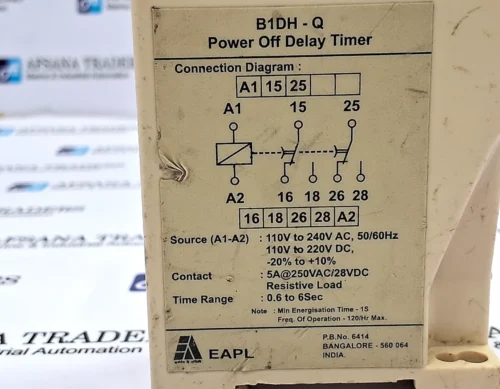 ELECTRONIC AUTOMATION | EAPL | BIDH-Q | POWER OFF DELAY TIMER - Image 6