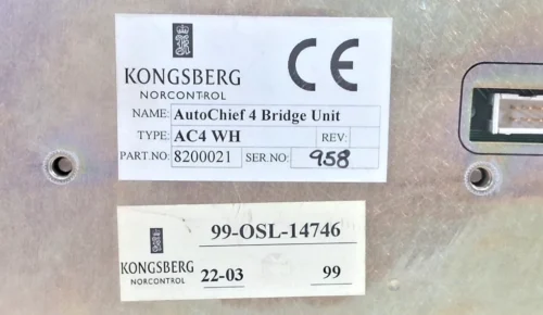 KONGSBERG | NORCONTROL | AUTOCHIEF 4 | 8200021 | AC4 WH | BRIDGE UNIT - Image 9
